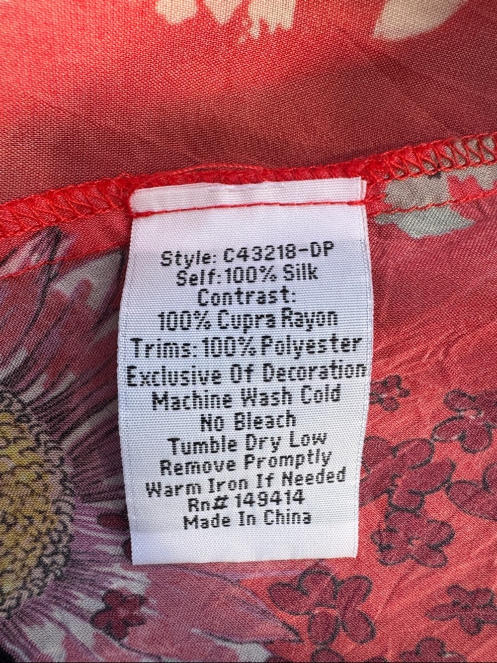 Johnny Was Mishka Rose Embroidery Silk Kimono Size Petite XS - Picture 12 of 14